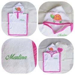 poncho tartar rosa